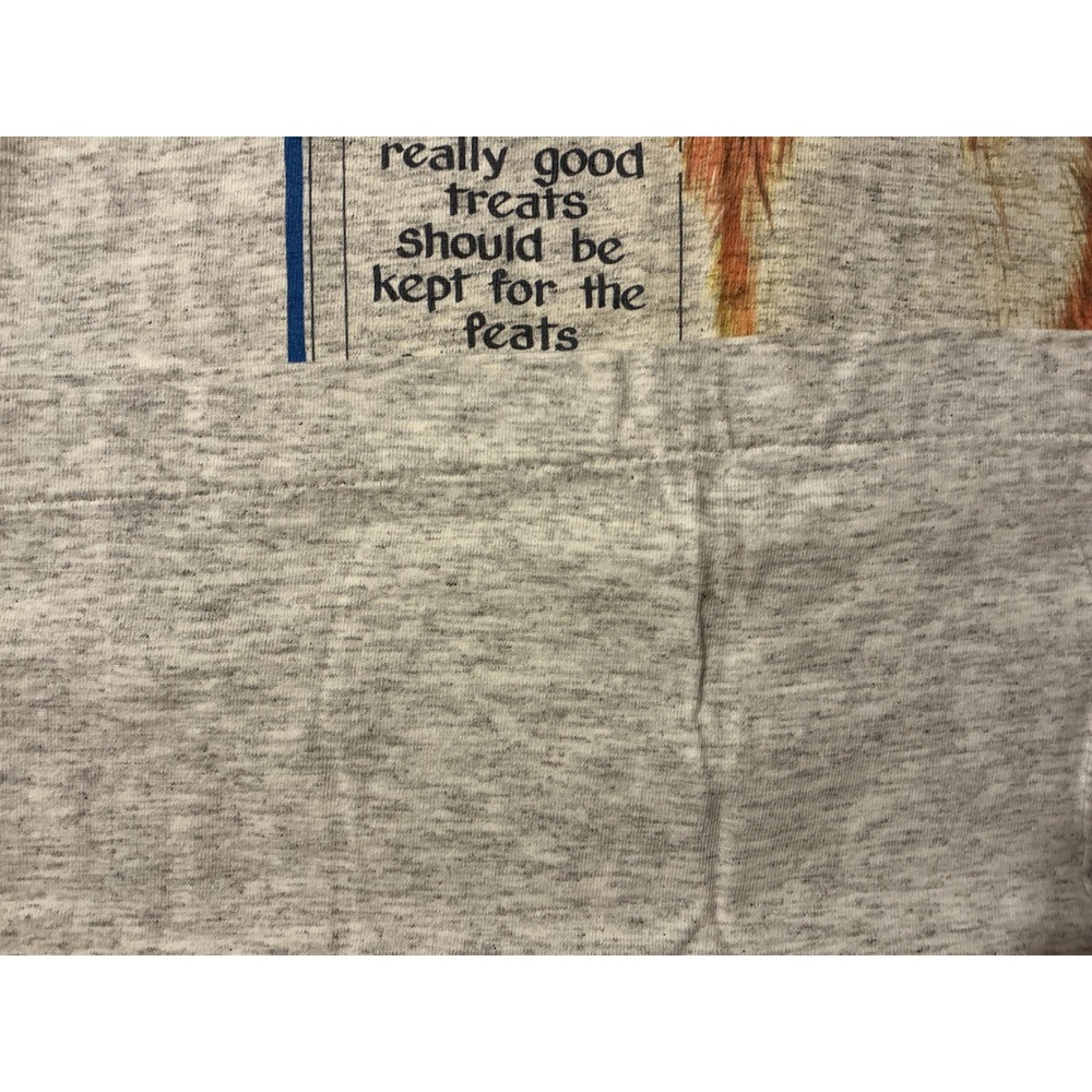 VTG USA Made Collie Dog Art T Shirt Ash Gray Single Stitch 90s Lassie Unsex XL - Picture 7 of 7